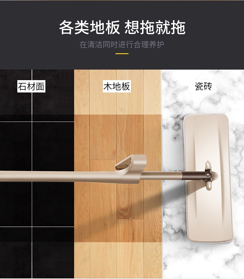 2019 Free Hand Washing Lazy Mop Magic Cleaner Self-wring Squeeze Household Cleaning Automatic Dehydration