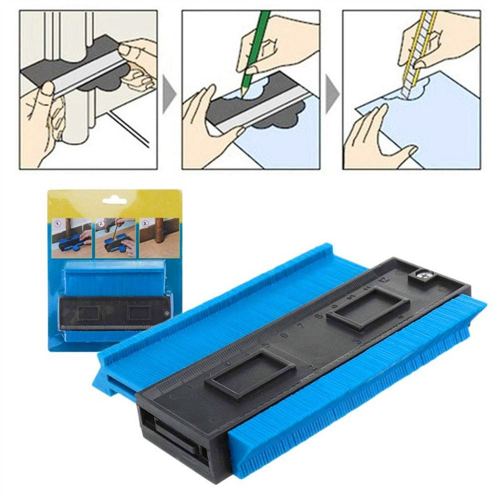 Plastic Gauge Contour Profile Copy Gauge Duplicator Standard 4 Inch Width Wood Marking Tool Tiling Laminate Tiles General Tools