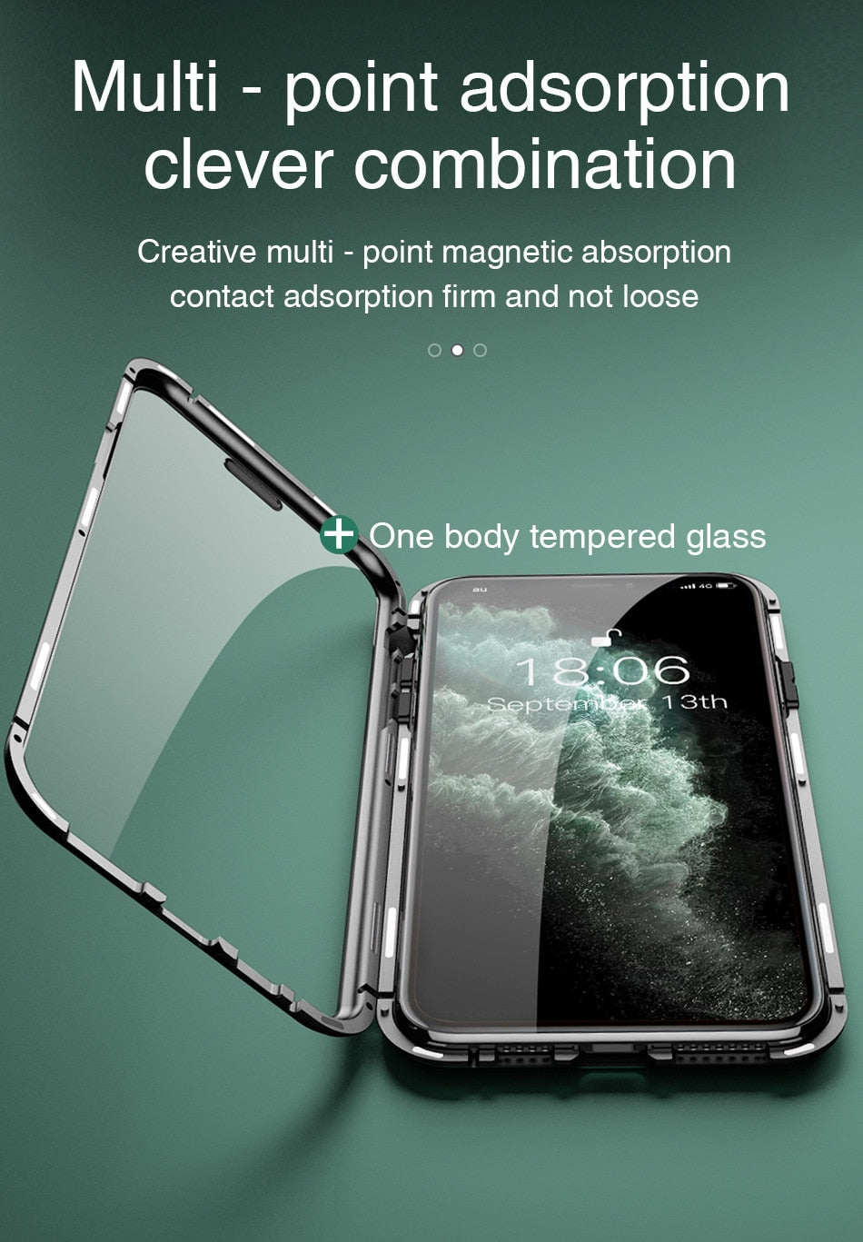 Double Side Magnetic Case for IPhone 11 Pro XR XS MAX X 8 7 6 6s Plus Magnet Glass Phone Cover for iPhone 7 Case Magnetic Coque