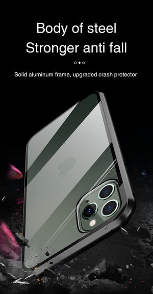 Double Side Magnetic Case for IPhone 11 Pro XR XS MAX X 8 7 6 6s Plus Magnet Glass Phone Cover for iPhone 7 Case Magnetic Coque