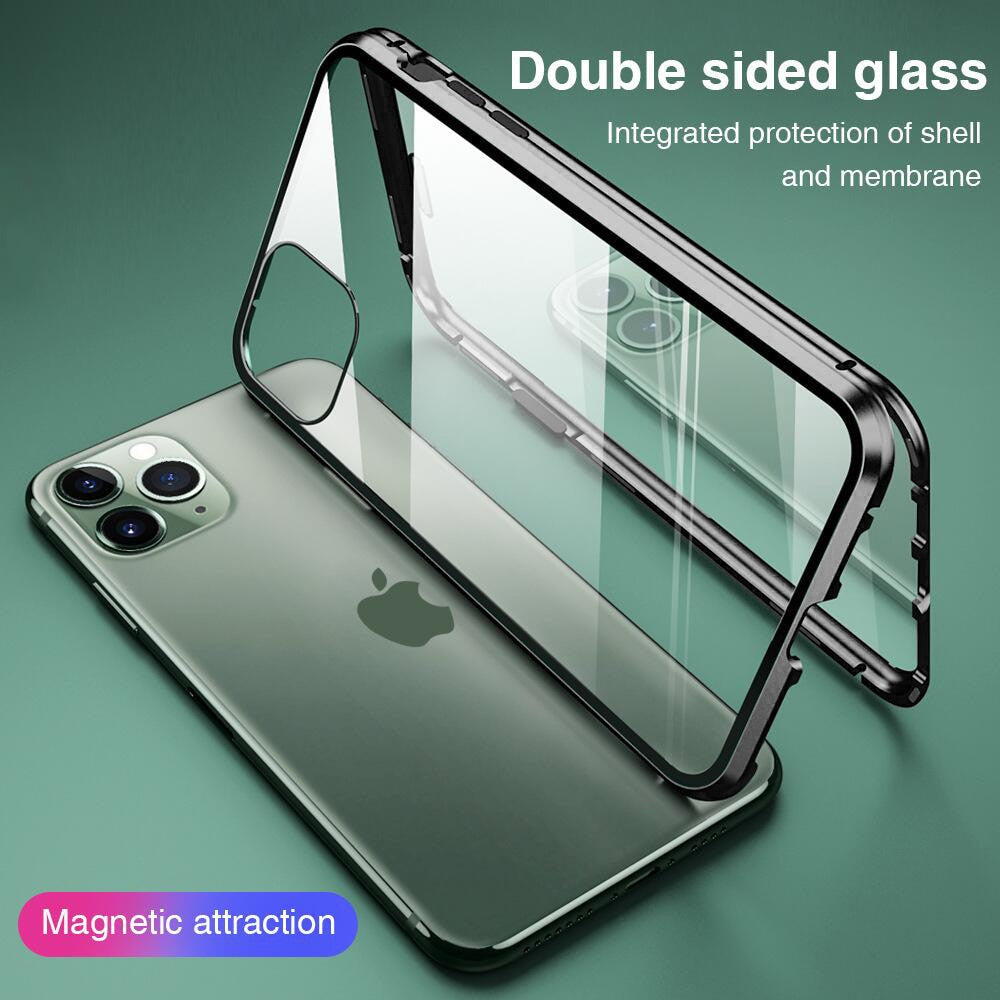 Double Side Magnetic Case for IPhone 11 Pro XR XS MAX X 8 7 6 6s Plus Magnet Glass Phone Cover for iPhone 7 Case Magnetic Coque