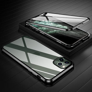 Double Side Magnetic Case for IPhone 11 Pro XR XS MAX X 8 7 6 6s Plus Magnet Glass Phone Cover for iPhone 7 Case Magnetic Coque