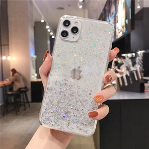 3D Bling Glitter Pearl butterfly soft Phone Case For iPhone 11 Pro Max XR X 6S 7 8 Plus cover for samsung S20 Plus S20 S8 S9 S10