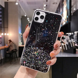 3D Bling Glitter Pearl butterfly soft Phone Case For iPhone 11 Pro Max XR X 6S 7 8 Plus cover for samsung S20 Plus S20 S8 S9 S10